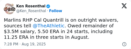 Should the Guards Bring Back Cal Quantrill?