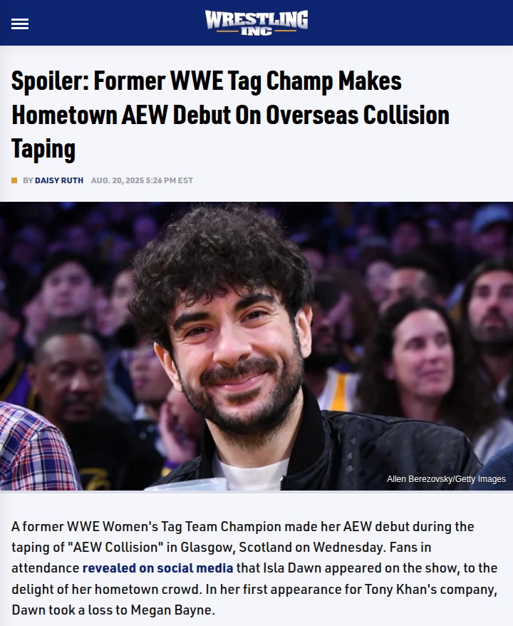Glasgow cheers as Isla Dawn debuts at AEW