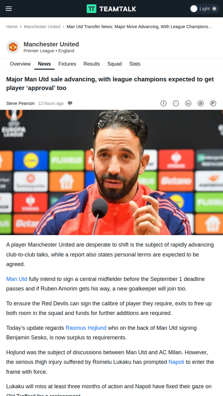 Højlund to Napoli? Red Devils’ Big Move Brewing