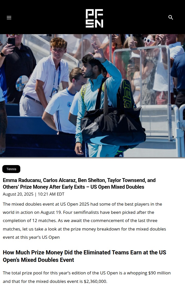 Big Names Crash Out Early in US Open Mixed Doubles