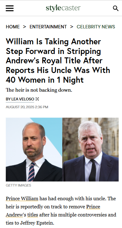 William’s Ruthless Move Against Andrew? 👀
