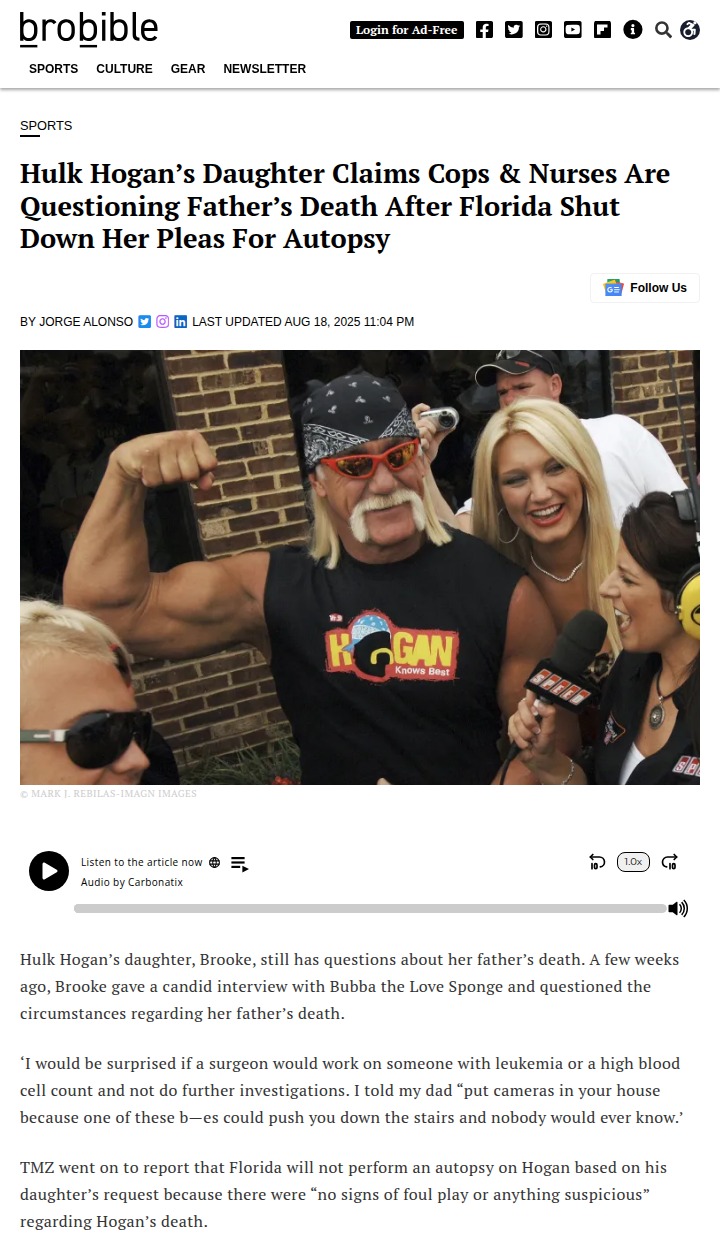 Hulk Hogan’s death sparks new questions