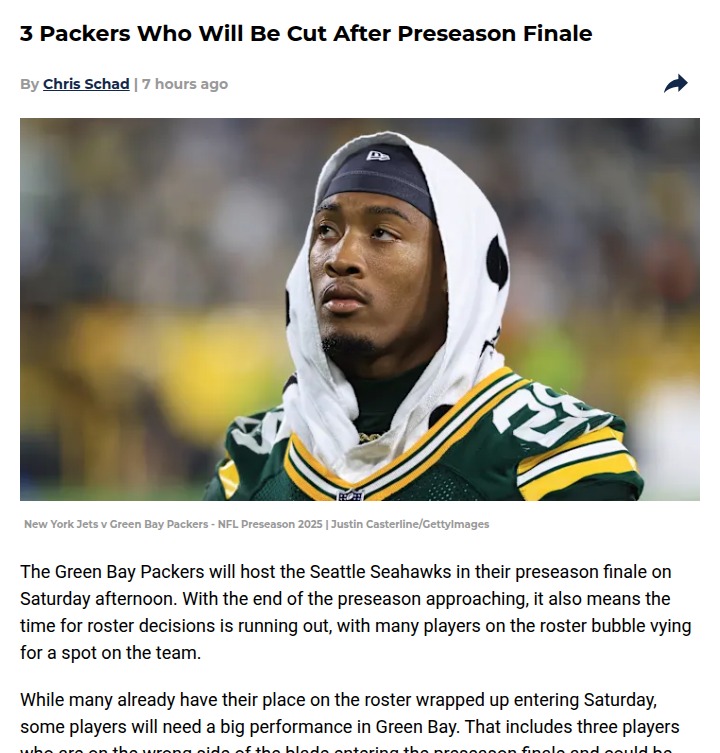 Packers’ tough calls: Who’s out after preseason?