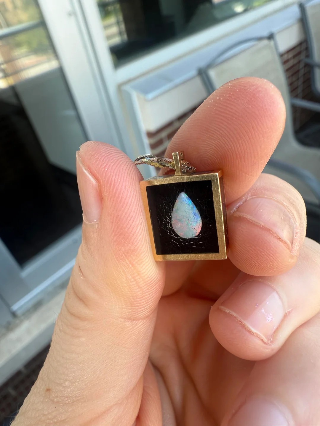 My Heart Did A Little Jump For This Shadow Box Opal Pendant