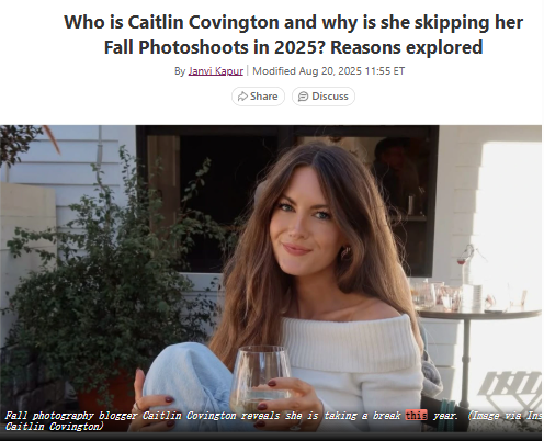 Caitlin Covington Skips Fall Shoots? 🍂