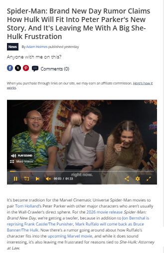 Hulk in Spidey’s New Movie?! But Where’s Skaar? 🤔