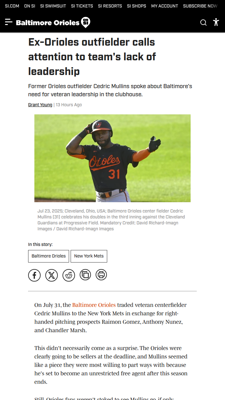 Orioles’ young stars need a veteran boost