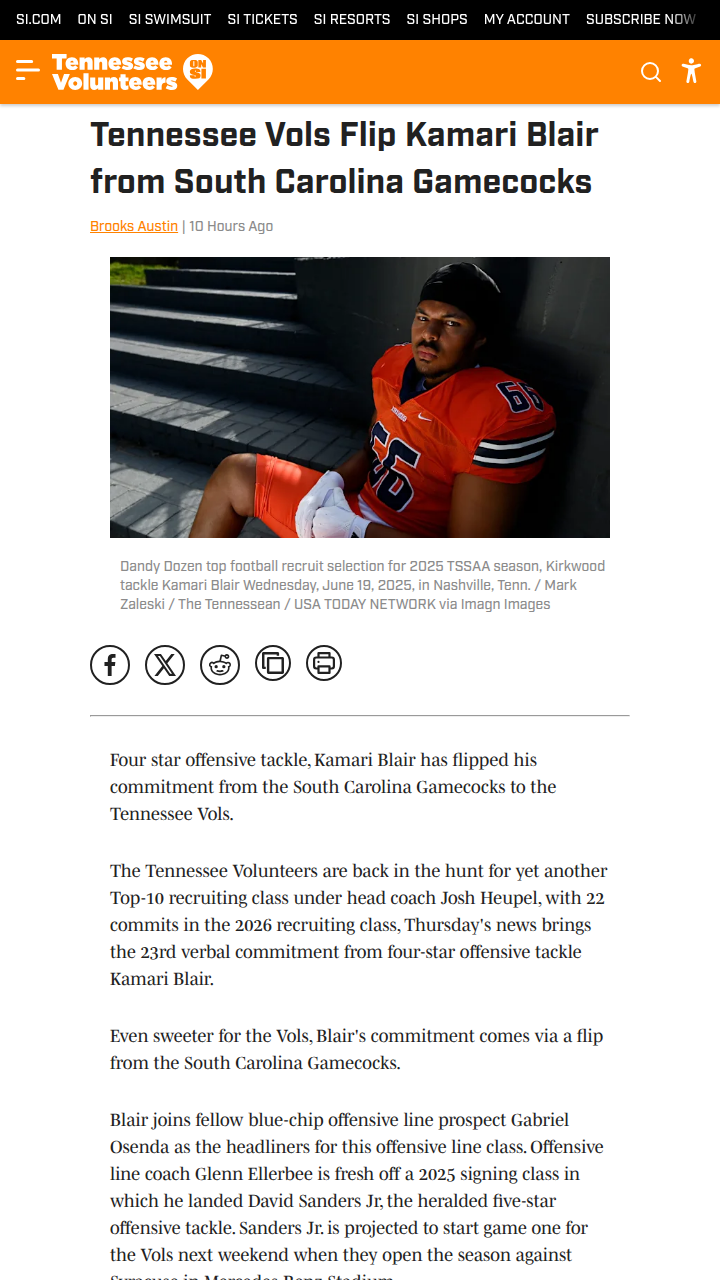 Vols land top Tennessee talent Kamari Blair