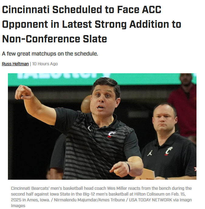 Bearcats set for big-time battles next season