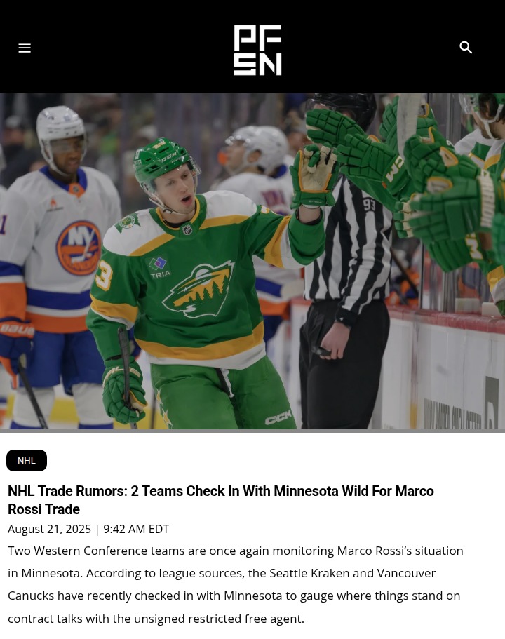 Rossi Trade Rumors Heat Up: Kraken or Canucks?