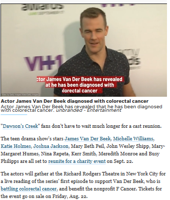 Dawson’s Creek Cast Reunites for James