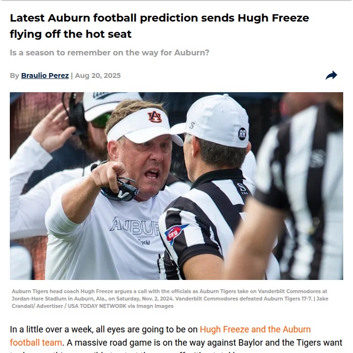 Auburn fans buzzing over bold 9-win prediction