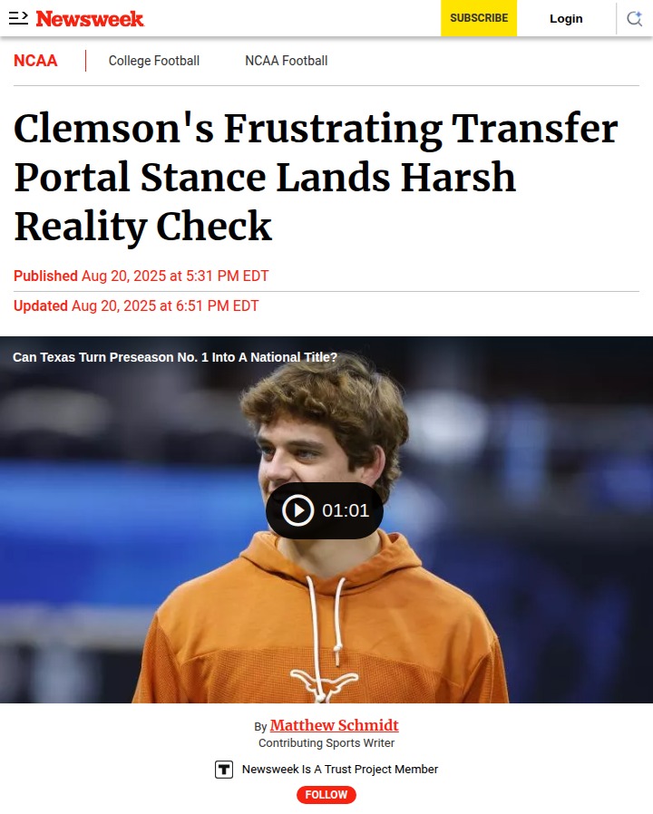 Is Dabo’s Portal Stubbornness Hurting the Tigers?