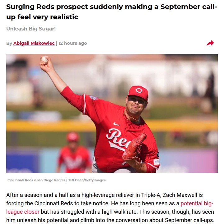 Big Sugar could shake up the Reds bullpen