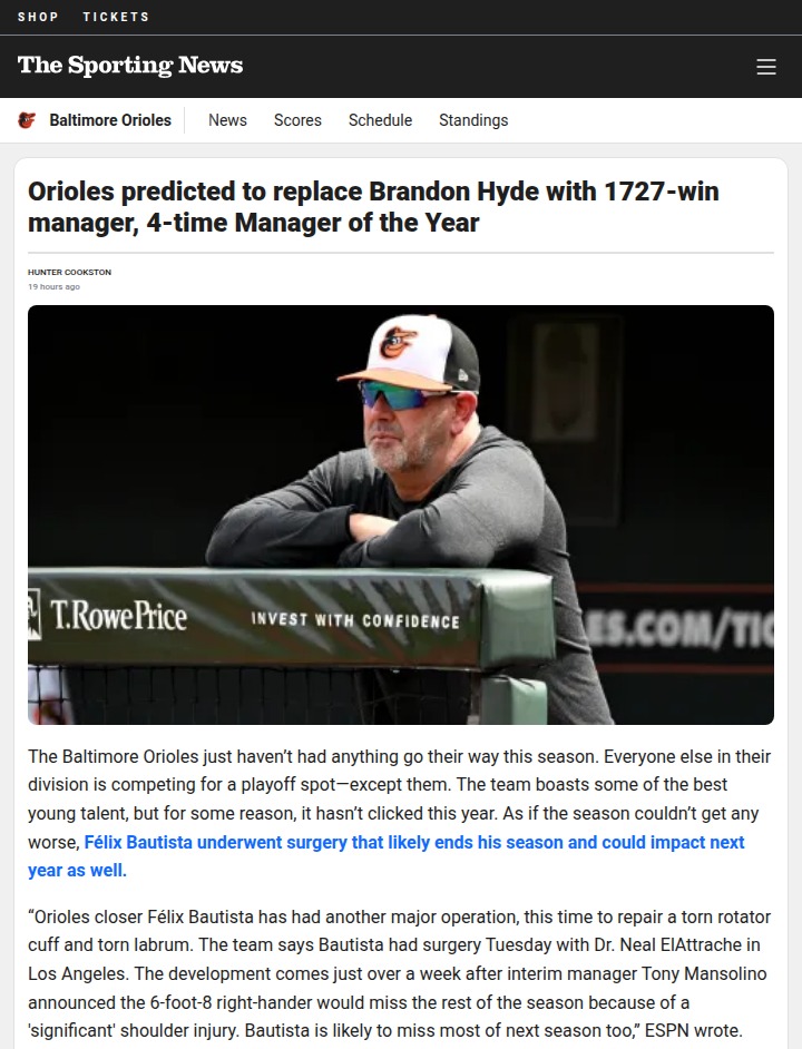 Could Buck Showalter revive the Orioles?
