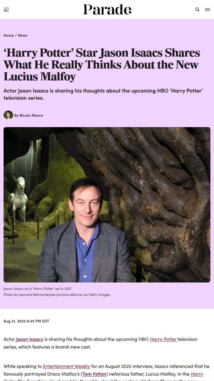Lucius Malfoy’s New Look? Jason Isaacs Spills! 🐍