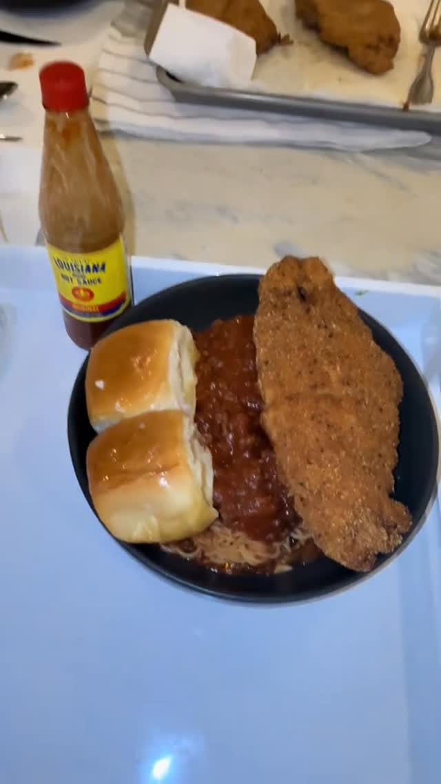 Klay Hooked on Meg’s Spaghetti & Catfish?