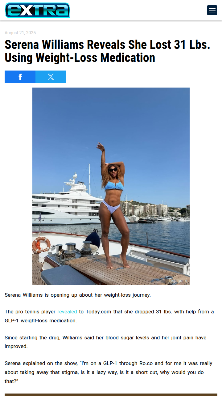 Queen Serena Gets Real About Weight Loss Journey