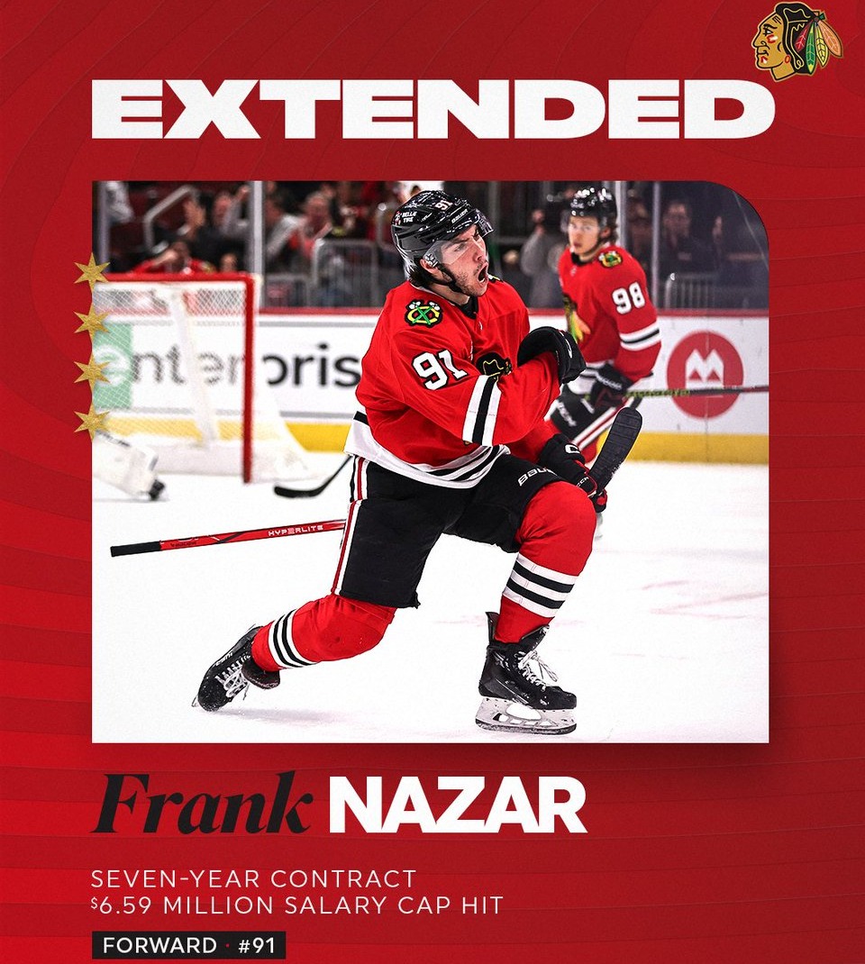 Chicago locks in Frank Nazar for 7 years