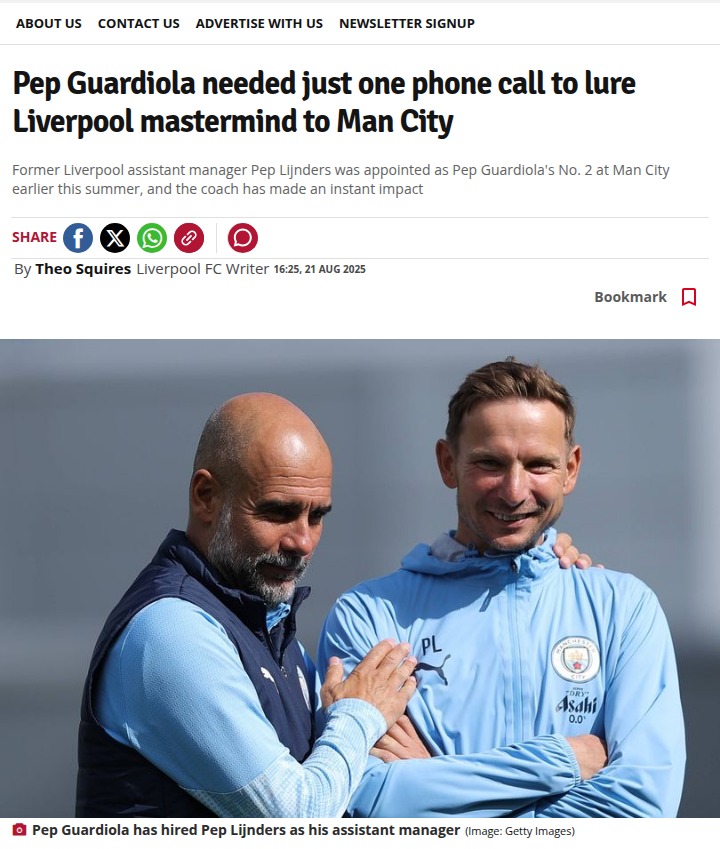 Lijnders Joins Pep: Liverpool DNA at City?