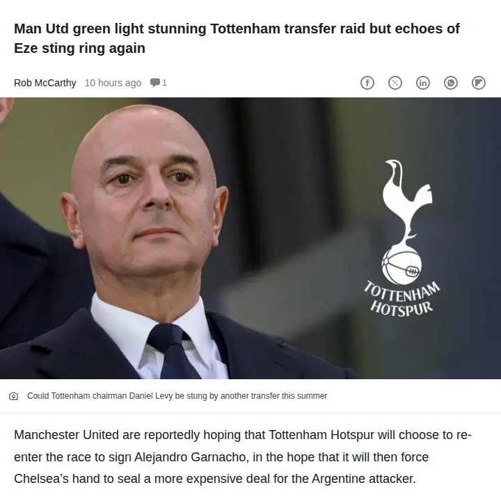 Red Devils Play Hardball: Garnacho to Spurs?