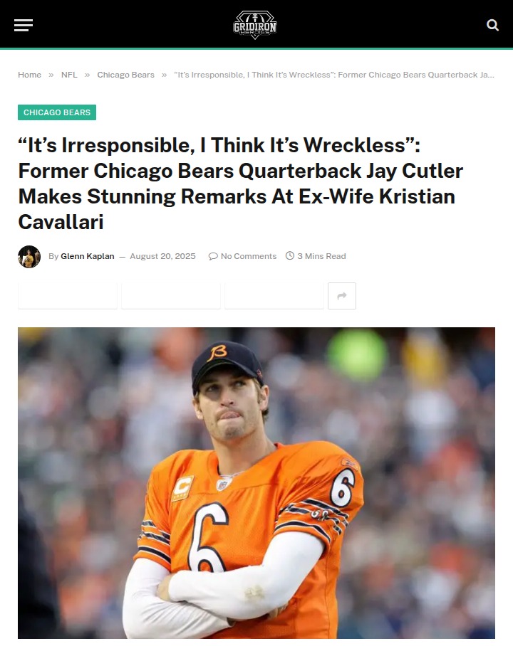 Jay Cutler fires back at ex-wife’s claims