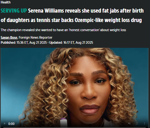 Queen Serena Gets Real on Weight Loss Jabs