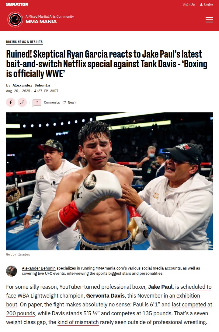 Is Jake Paul vs. Tank Davis Just WWE Now?