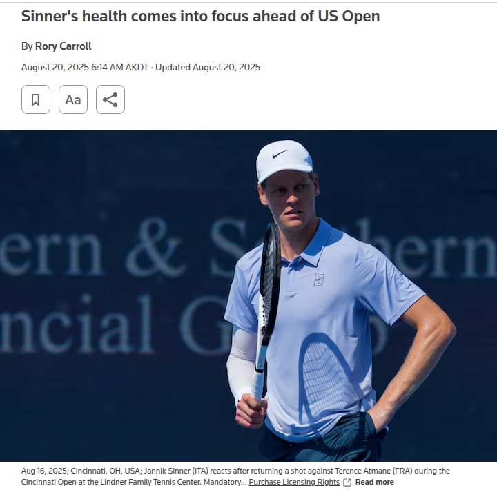 Can Sinner Shake Off Illness for US Open Clash?