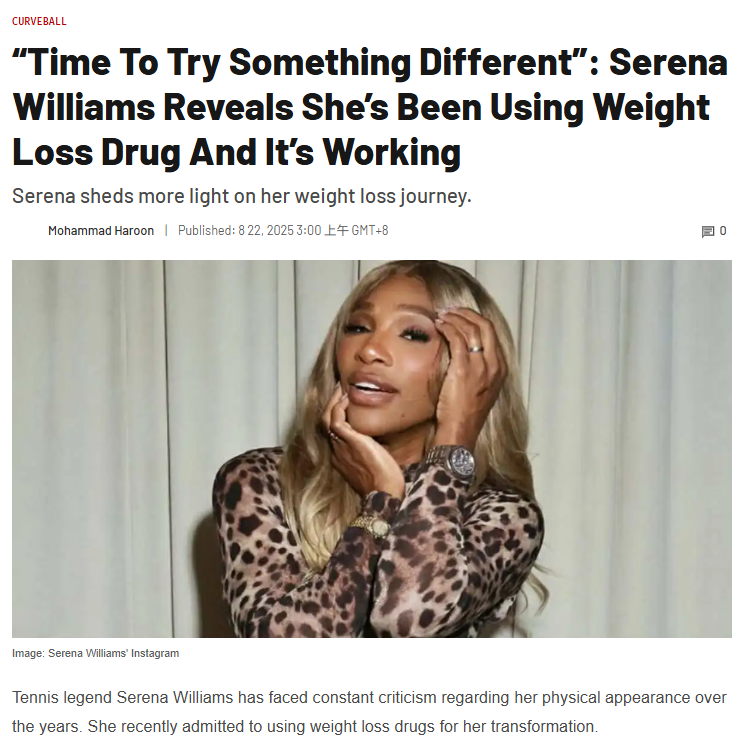 Serena’s Slimdown: Queen’s New Playbook?