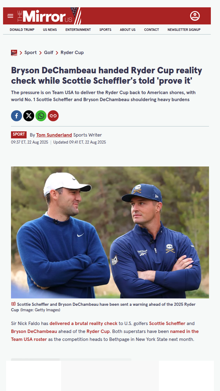 Can 'The Scientist' & Scheffler Silence Ryder Cup Doubters?