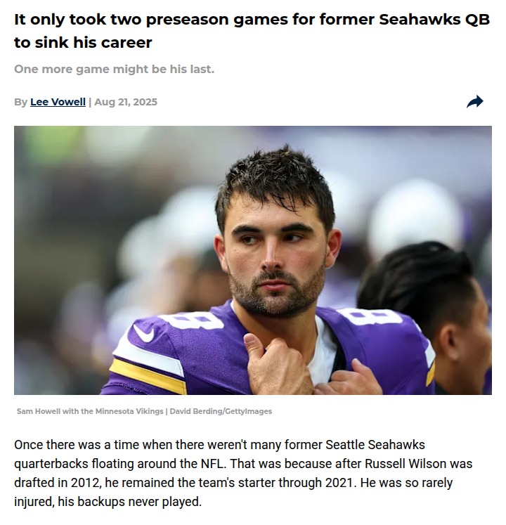Is Sam Howell’s NFL Journey Over Already?