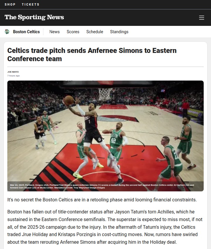 Celtics Eye Agbaji in Simons Trade Shuffle
