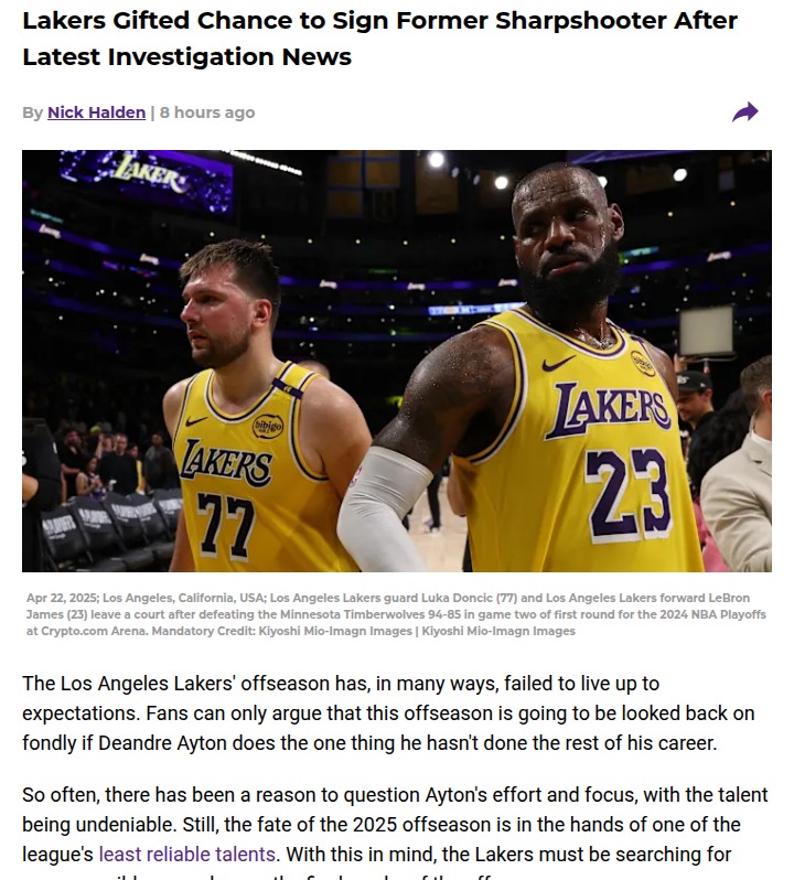 Should the LakeShow Roll the Dice on Beasley?
