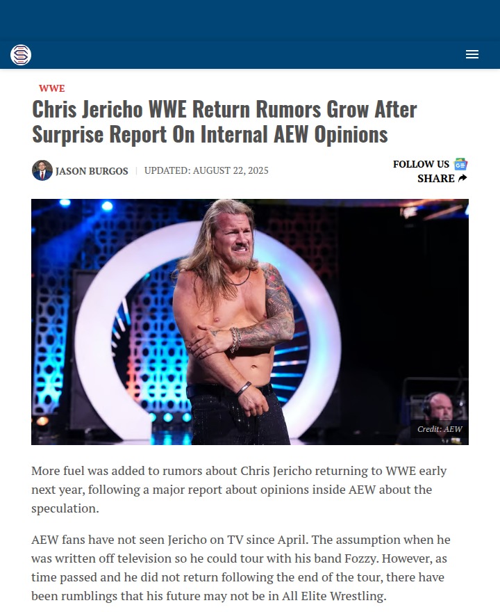 Y2J WWE Comeback? AEW Insiders Weigh In