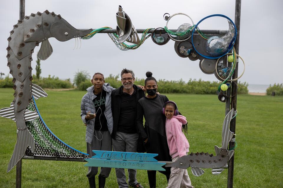 Detroit’s recycled art sparks lake sturgeon buzz