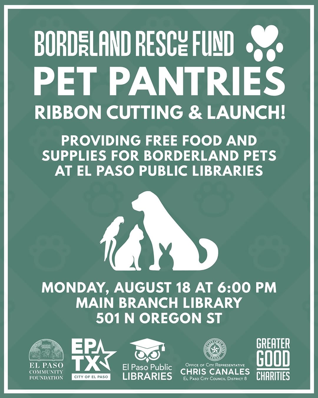 El Paso libraries now help feed local pets