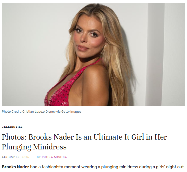 Brooks Nader’s bold look steals the night