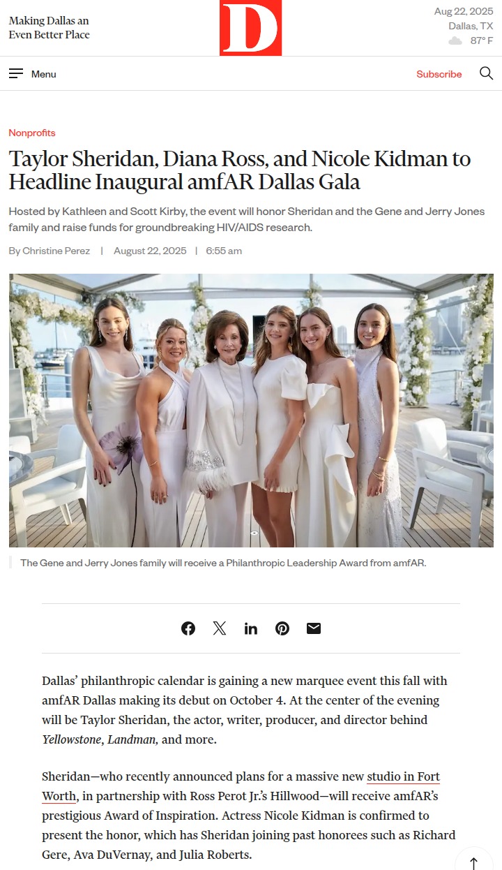 Dallas welcomes star-studded amfAR gala