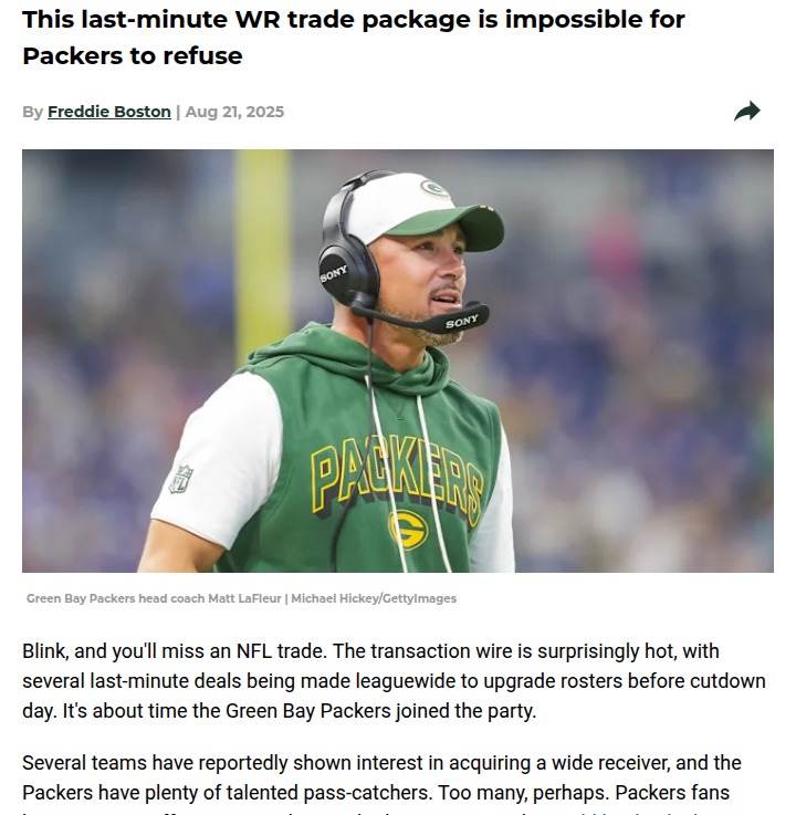 Doubs to the Jets? Packers’ WR Dilemma Heats Up