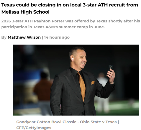 Texas eyes Melissa’s versatile star athlete