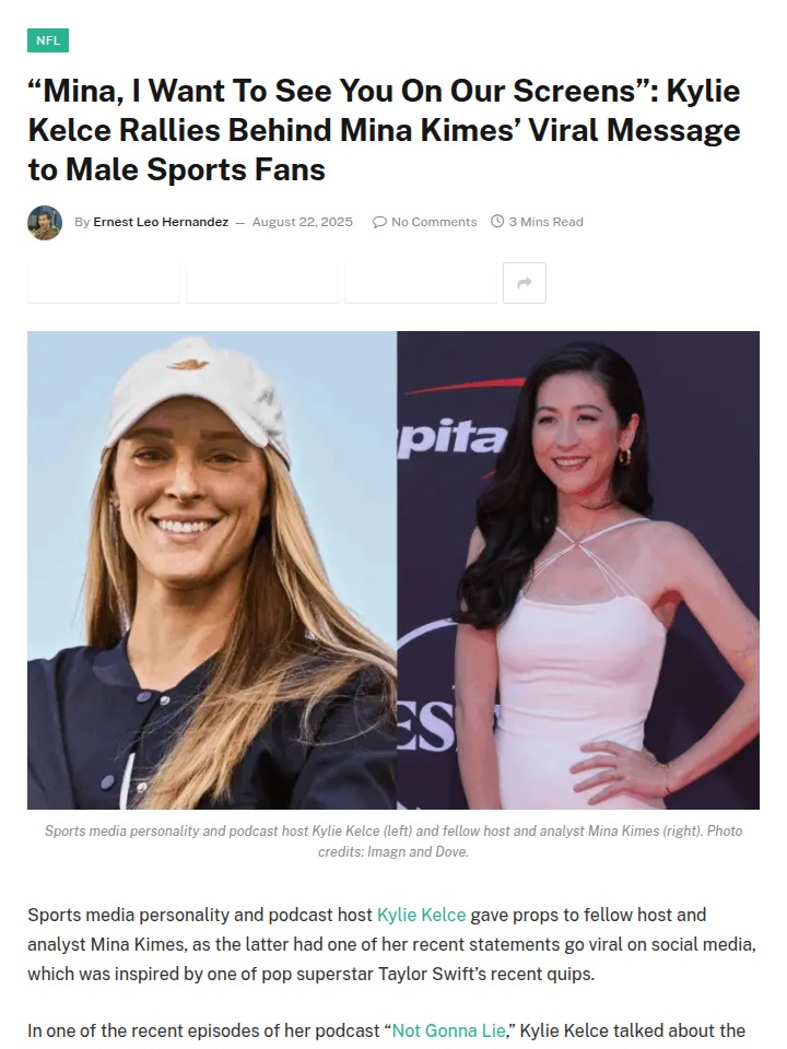 Mina Kimes Goes Viral—Kylie Kelce Backs Her Up!