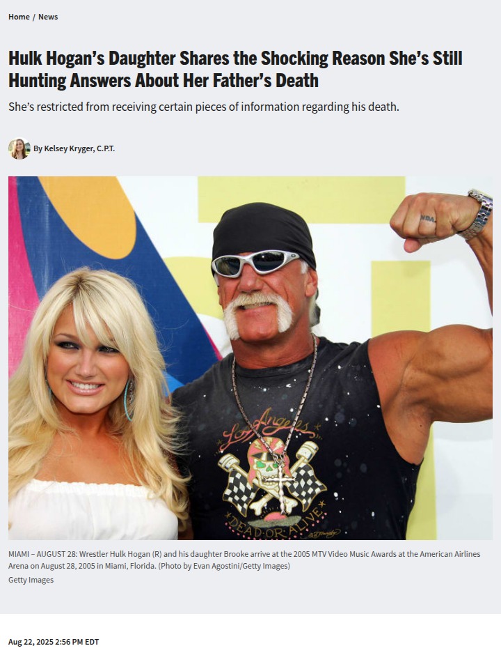 Brooke Hogan Still Chasing Truth About Hulk’s Death