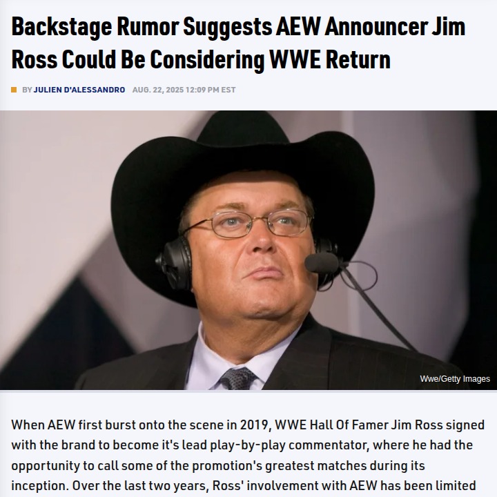 Is Good Ol’ JR Calling His Last AEW PPV?