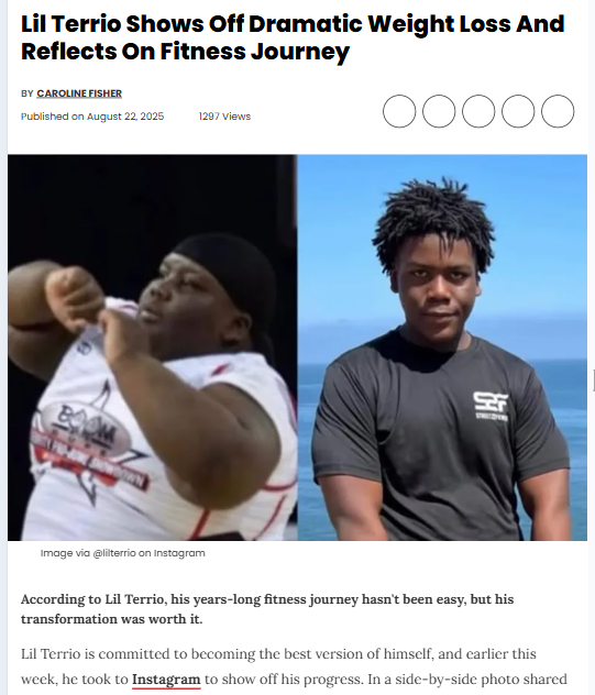 Lil Terrio’s Jaw-Dropping Glow Up