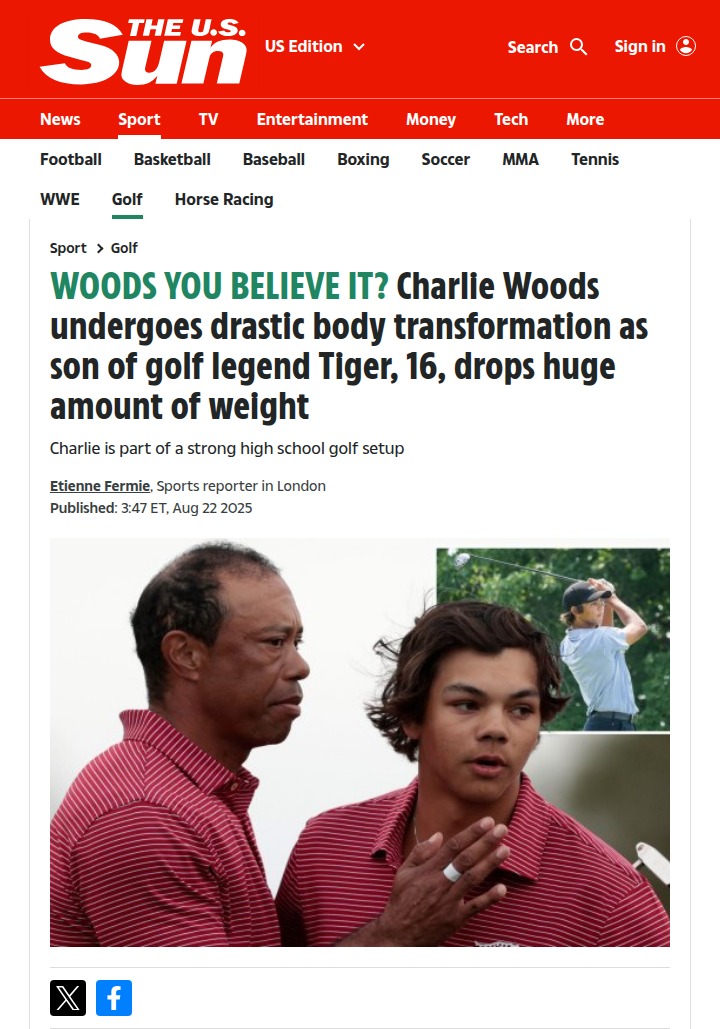 Charlie Woods’ big leap: New look, new game