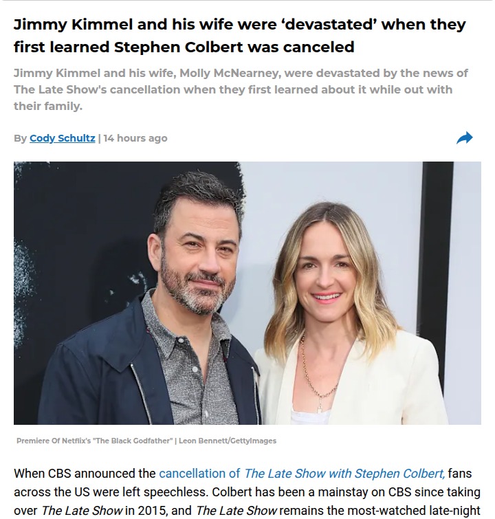 Kimmel’s Bold Move for Colbert’s Emmy 🏆