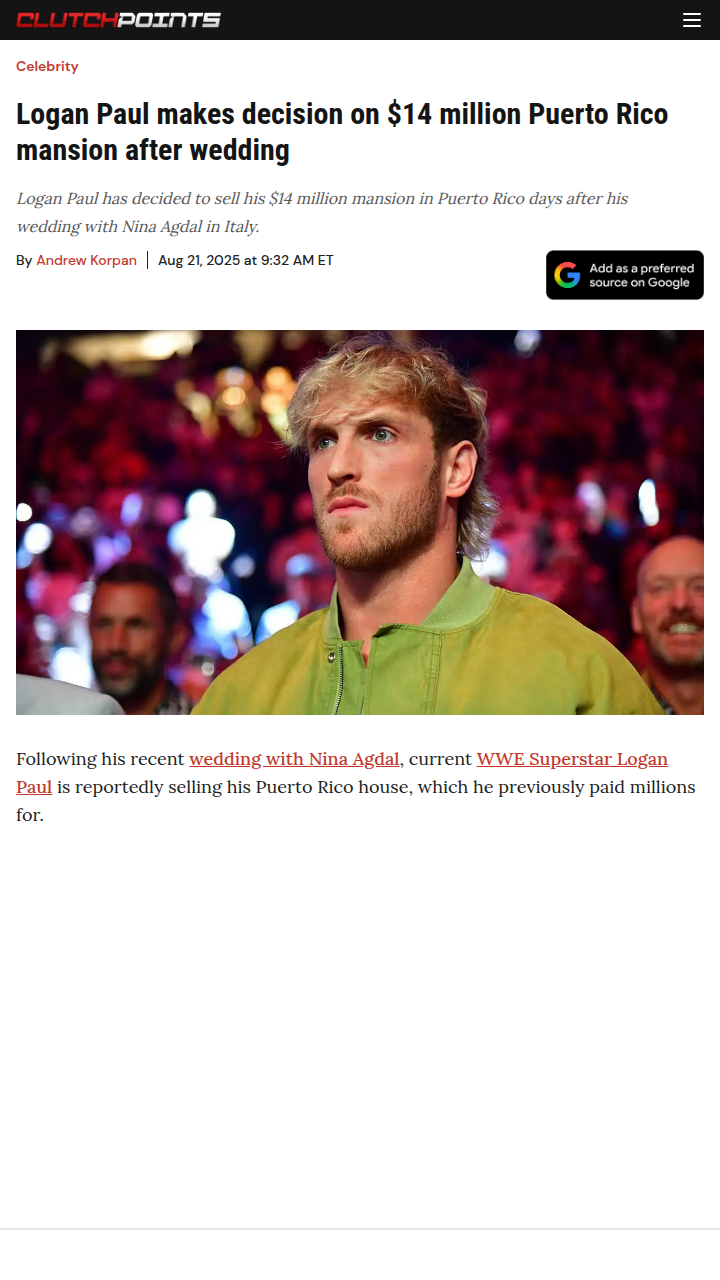 Maverick Moves: Logan Paul Flips $14M Mansion