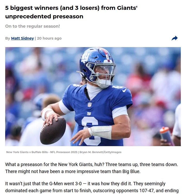 Giants’ preseason shake-up: Who stood out?