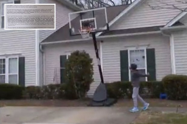 hoa banned basketball hoops because they “encouraged loitering”